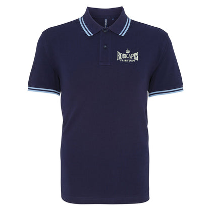Rock Apes It's a Way of Life Embroidered Tipped Polo Shirt