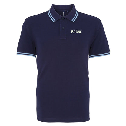 Padre Embroidered Tipped Polo Shirt