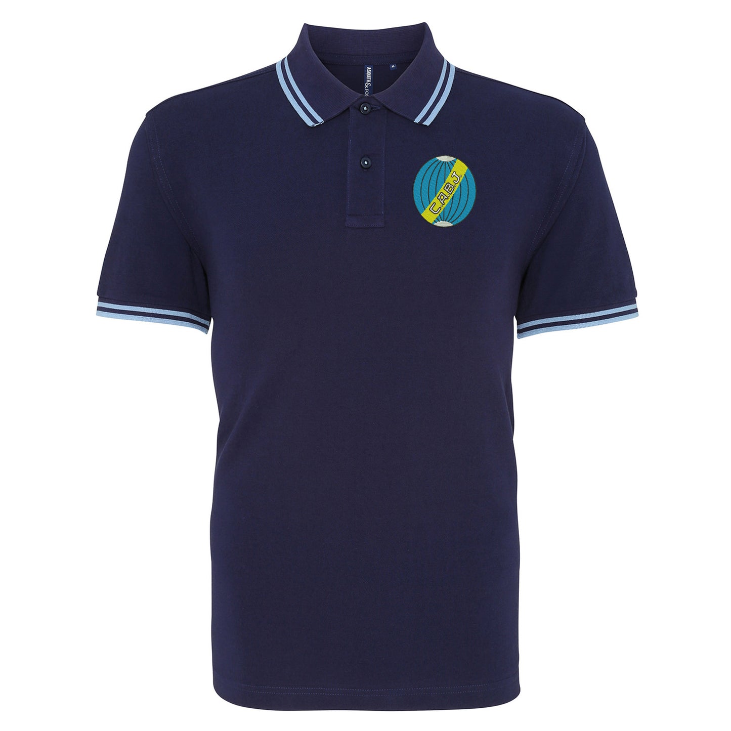Retro Boca Juniors 1912 Embroidered Tipped Polo Shirt