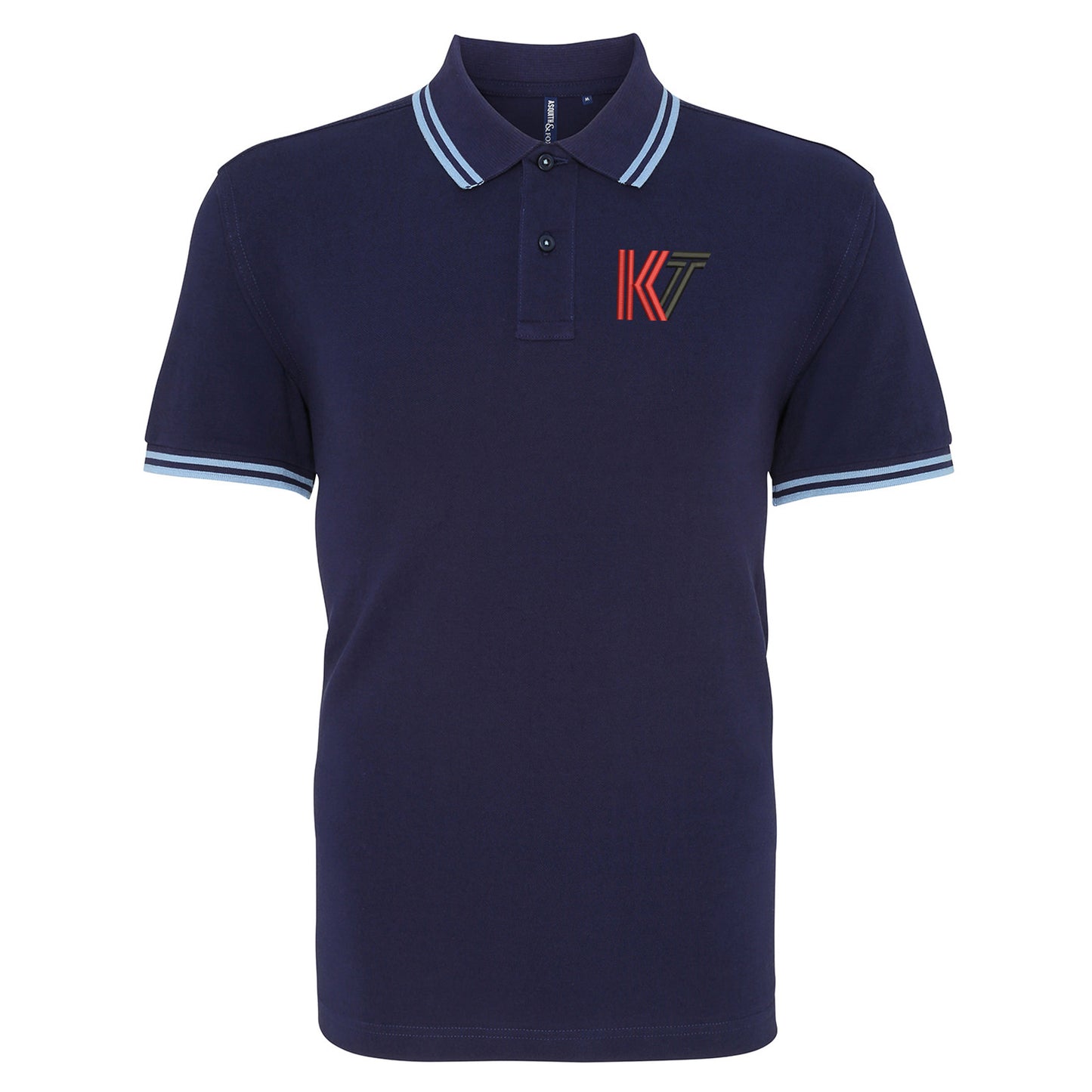Retro Kettering Town Embroidered Tipped Polo Shirt
