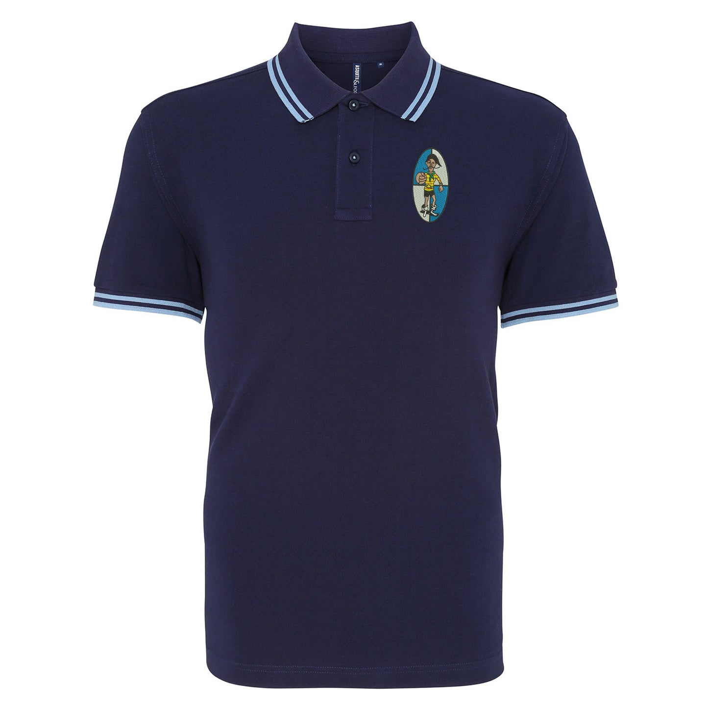Retro Bristol Rovers 1933 Embroidered Tipped Polo Shirt