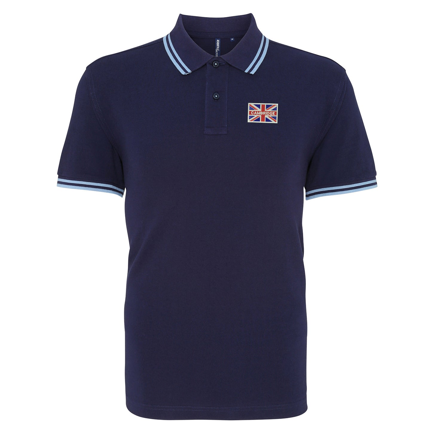 Cambridge Coloured Union Jack Tipped Polo Shirt