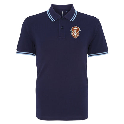 Retro Thames Ironworks FC Embroidered Tipped Polo Shirt