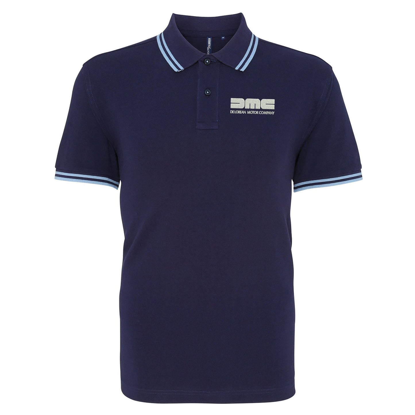 DeLorean Motor Company Embroidered Tipped Polo Shirt