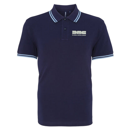 DeLorean Motor Company Embroidered Tipped Polo Shirt