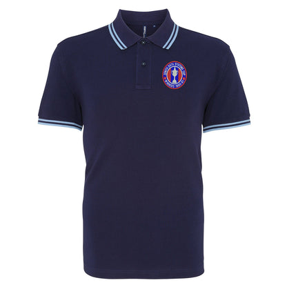 Retro Crystal Palace Zenith Data Systems Cup  Winners 1991 Embroidered Tipped Polo Shirt