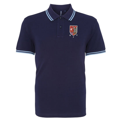Retro Bristol Rugby 1980s Embroidered Tipped Polo Shirt