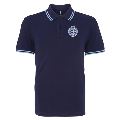 Retro Halifax 1970s Embroidered Tipped Polo Shirt