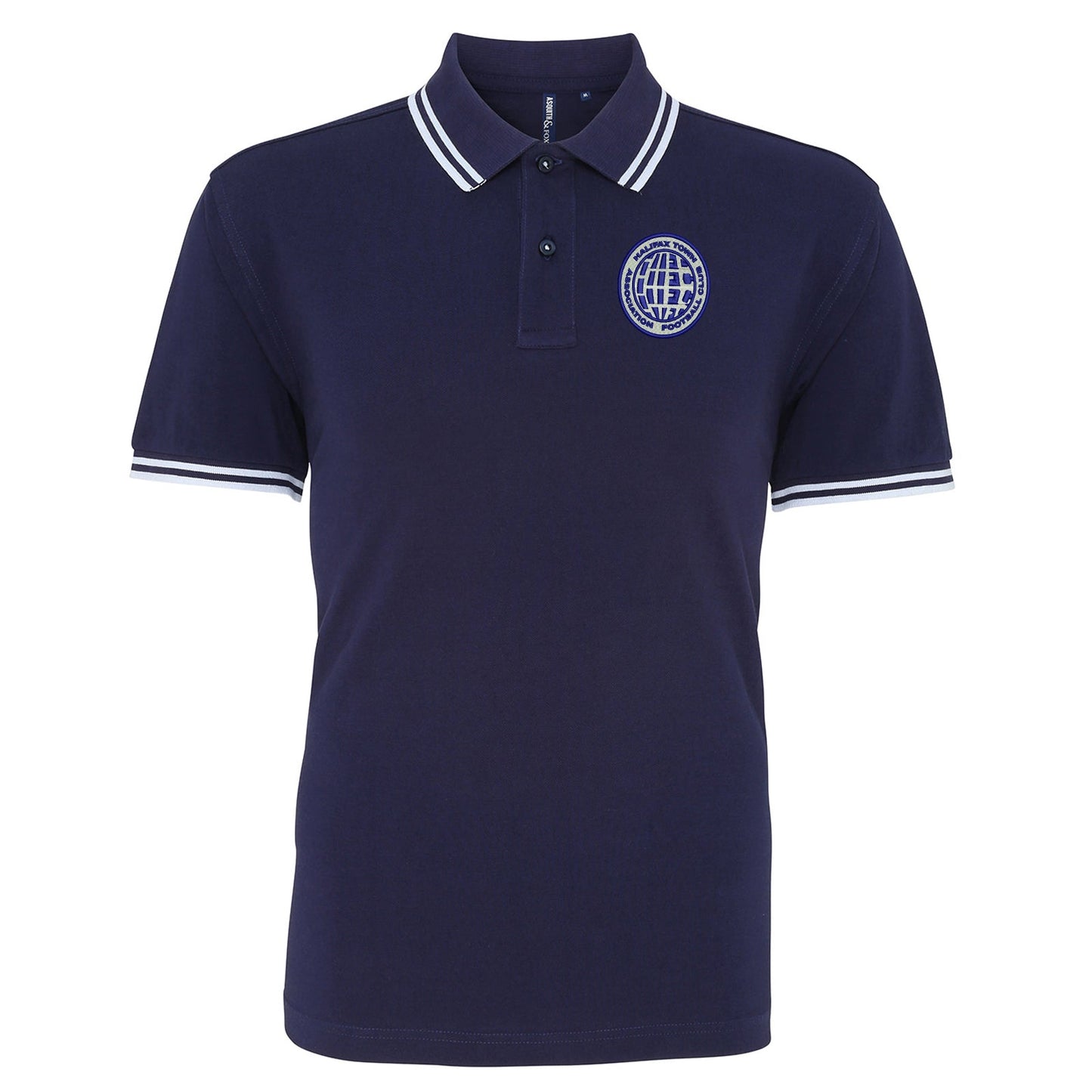 Retro Halifax 1970s Embroidered Tipped Polo Shirt
