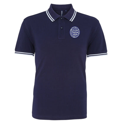 Retro Halifax 1970s Embroidered Tipped Polo Shirt