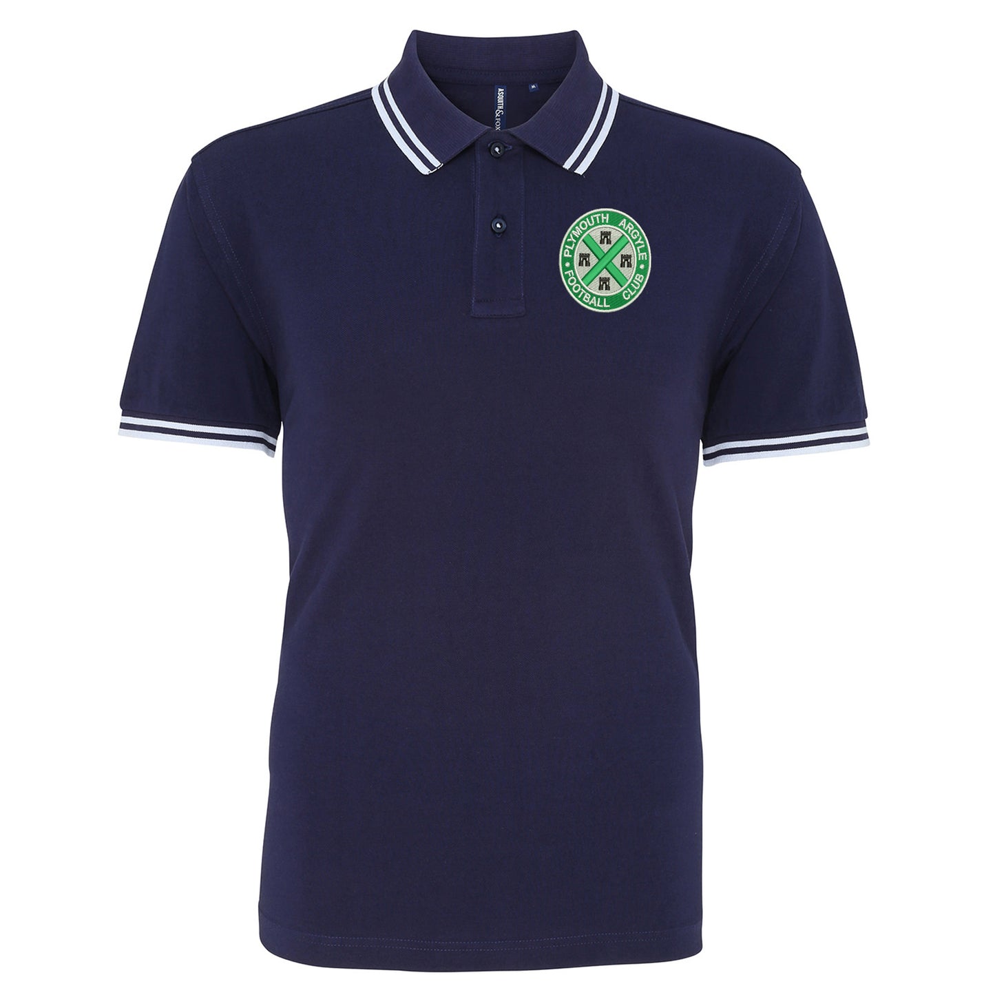Retro Plymouth 1911 Embroidered Tipped Polo Shirt