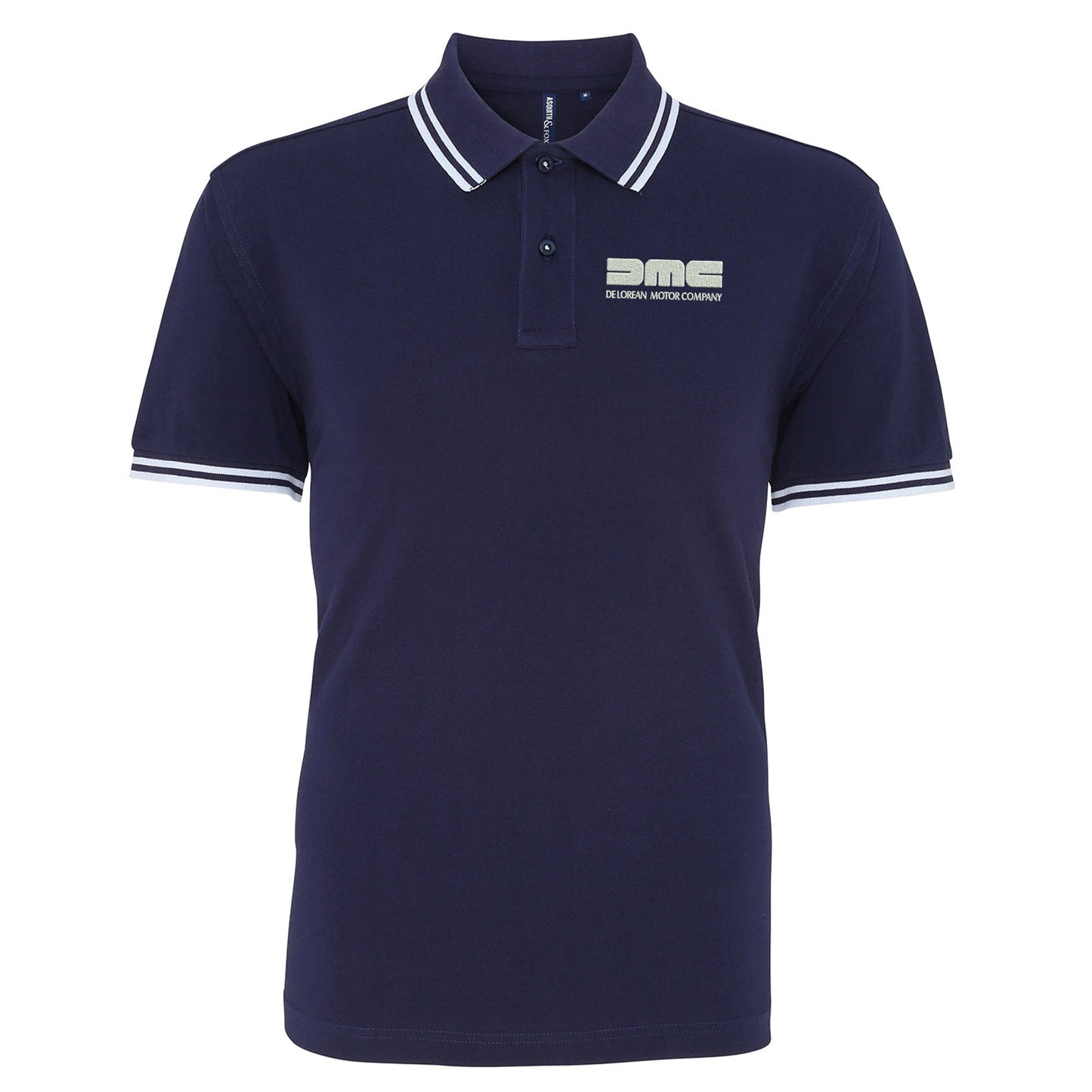 DeLorean Motor Company Embroidered Tipped Polo Shirt