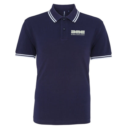DeLorean Motor Company Embroidered Tipped Polo Shirt