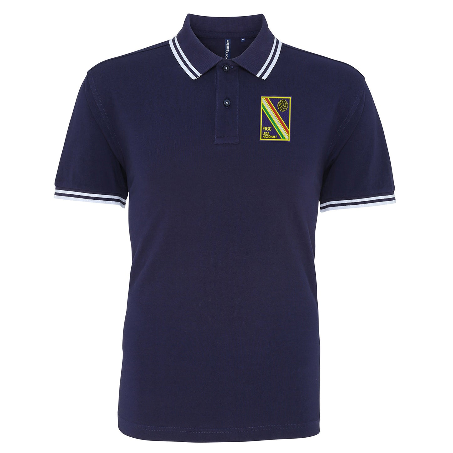 Retro Italian League National Team 1961 Embroidered Tipped Polo Shirt