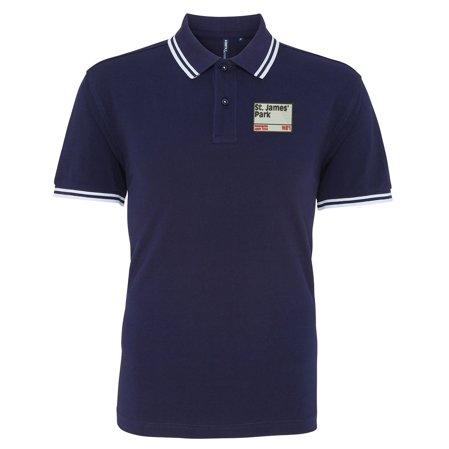 St James' Park NE1 Embroidered Tipped Polo Shirt