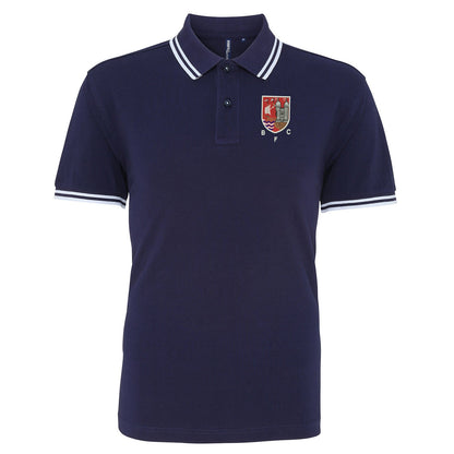 Retro Bristol Rugby 1980s Embroidered Tipped Polo Shirt