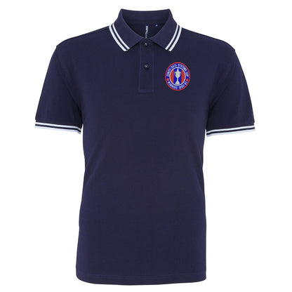 Retro Crystal Palace Zenith Data Systems Cup  Winners 1991 Embroidered Tipped Polo Shirt