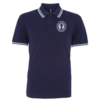 Retro Chesterfield Anglo-Scottish Cup Winners 1981 Embroidered Tipped Polo Shirt