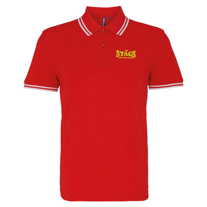 The Stags It's a Way of Life Embroidered Tipped Polo Shirt
