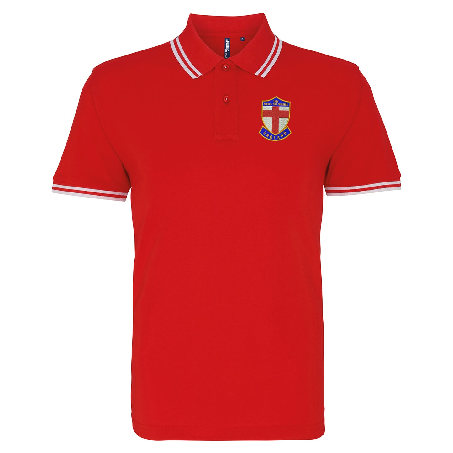 England World Cup Winners 1966 Embroidered Tipped Polo Shirt