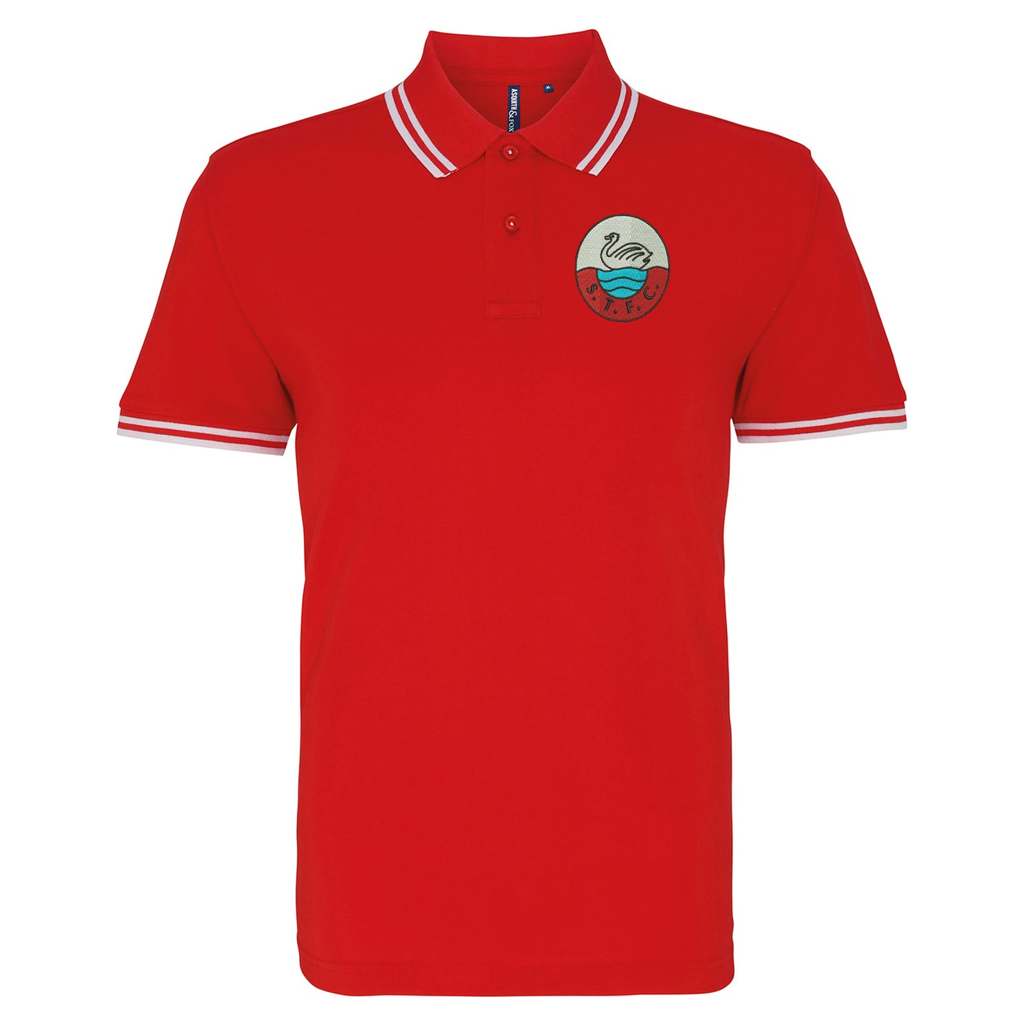 Retro Swansea 1960s Embroidered Tipped Polo Shirt