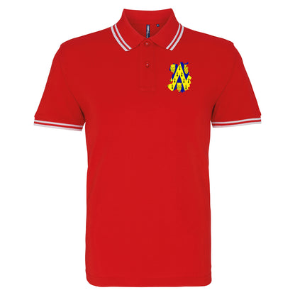 Shropshire Flag Map Embroidered Tipped Polo Shirt