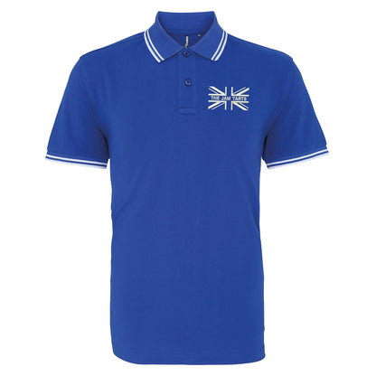 The Jam Tarts Union Jack Embroidered Tipped Polo Shirt