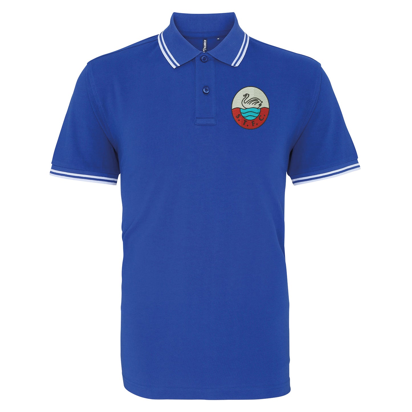 Retro Swansea 1960s Embroidered Tipped Polo Shirt