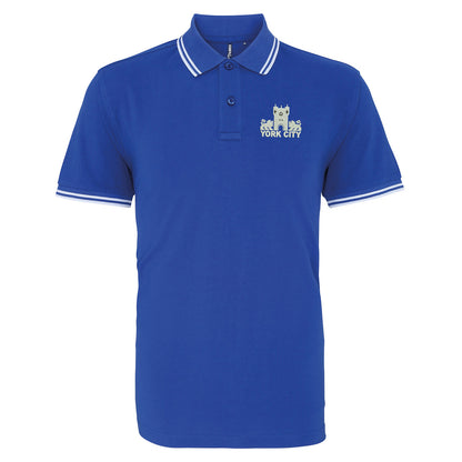 Retro York 1978 Embroidered Tipped Polo Shirt