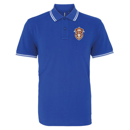 Retro Thames Ironworks FC Embroidered Tipped Polo Shirt