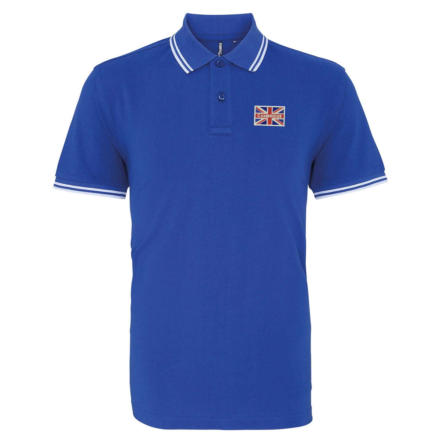 Cambridge Coloured Union Jack Tipped Polo Shirt