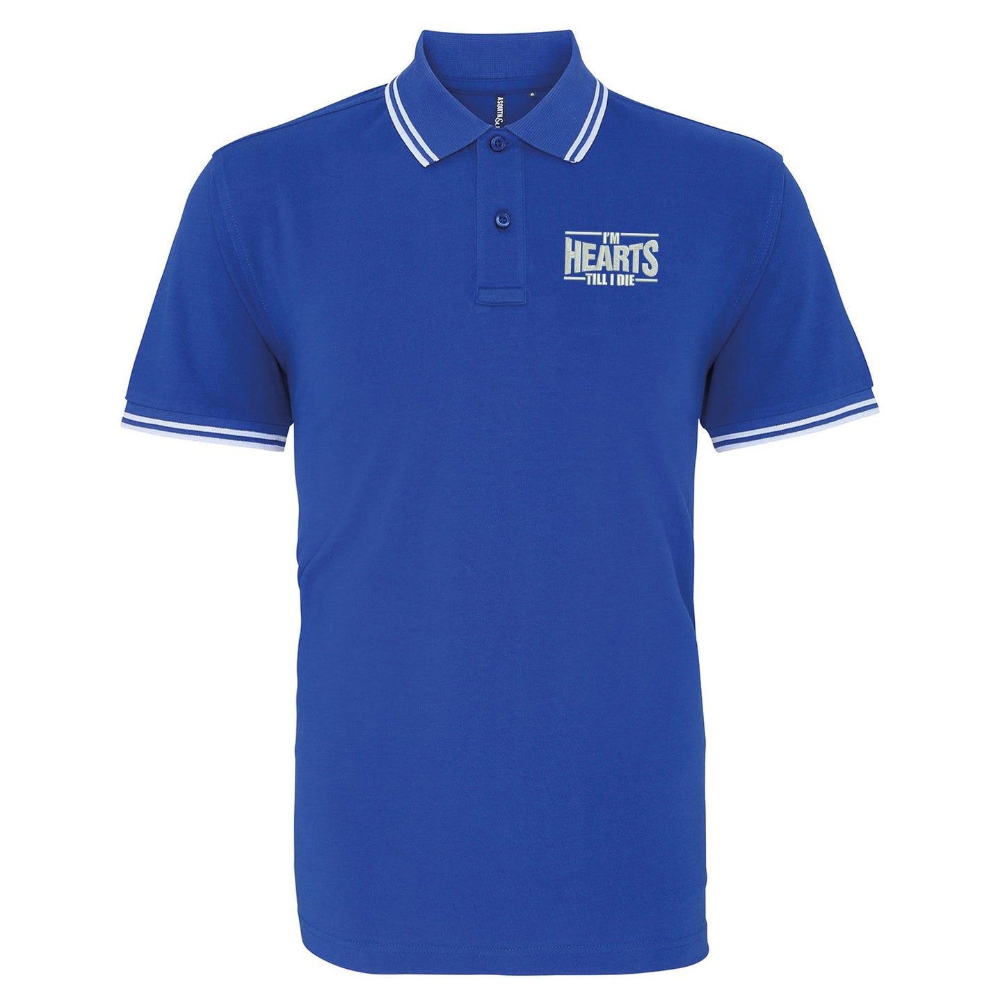 I'm Hearts Till I Die Embroidered Tipped Polo Shirt