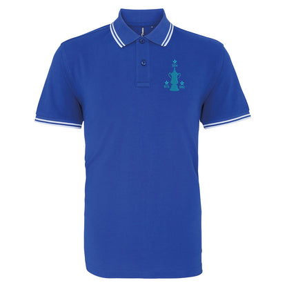 Retro West Ham Three Time Cup Winners Embroidered Tipped Polo Shirt
