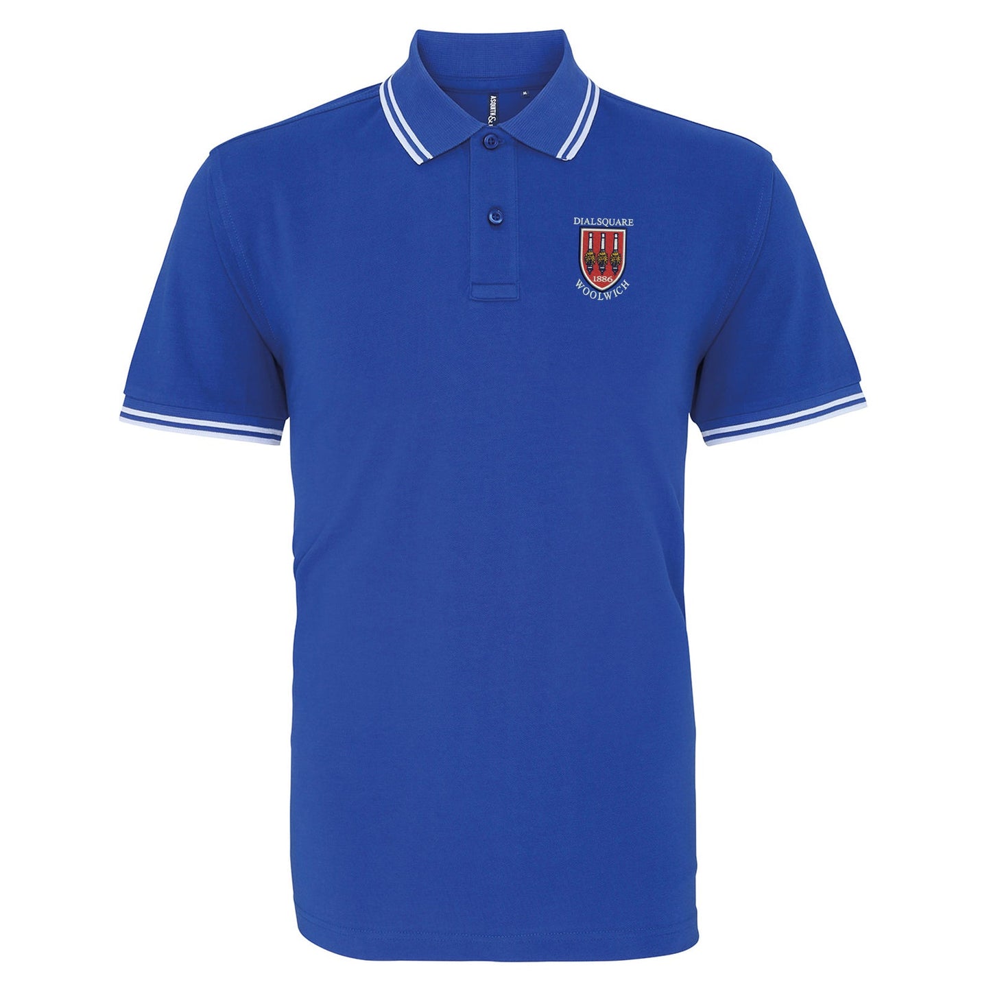 Retro Dial Square Embroidered Tipped Polo Shirt