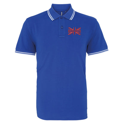 Bournemouth Union Jack Flag Embroidered Tipped Polo Shirt