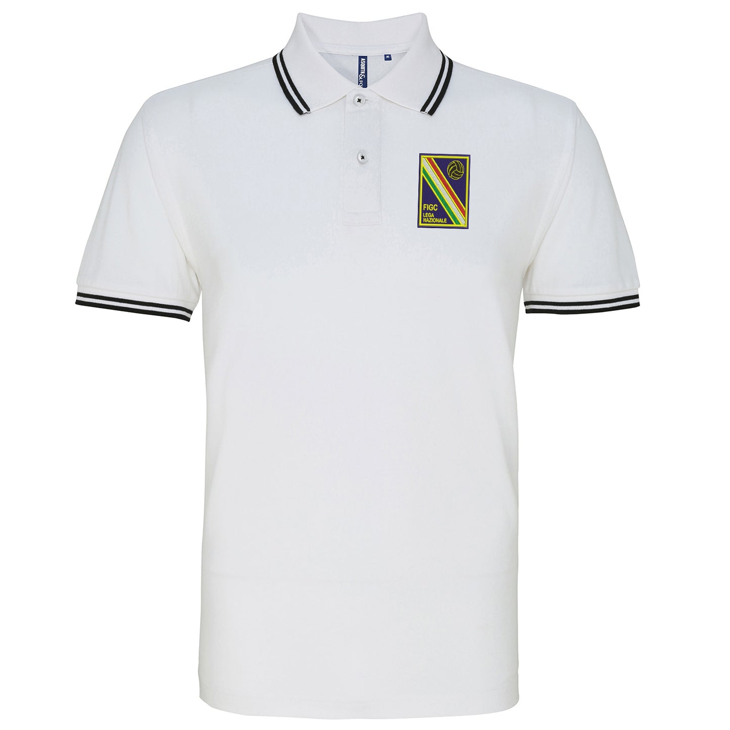 Retro Italian League National Team 1961 Embroidered Tipped Polo Shirt