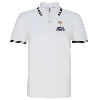 White Ensign Naval Anchor Veteran Polo Shirt