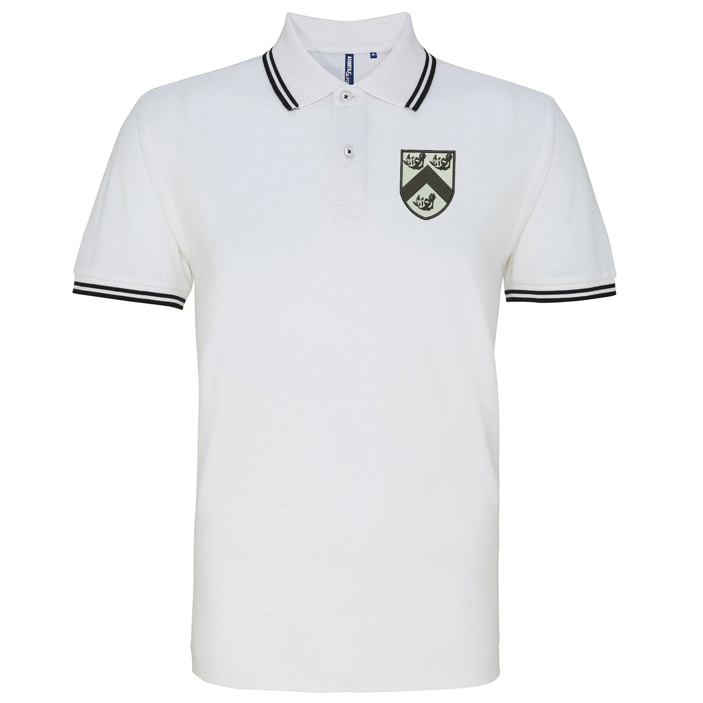 Retro Grimsby 1884 Embroidered Tipped Polo Shirt