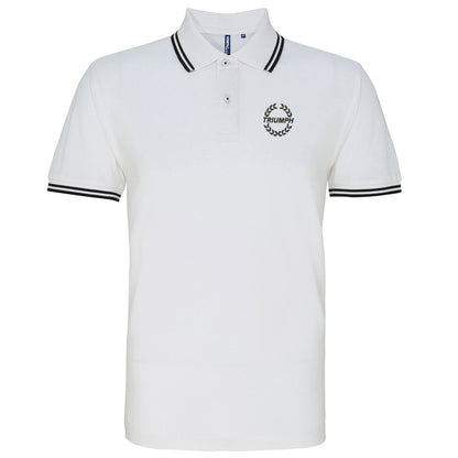 TrI'mph Motor Company Embroidered Tipped Polo Shirt