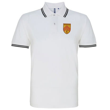 Retro Riverside FC Embroidered Tipped Polo Shirt