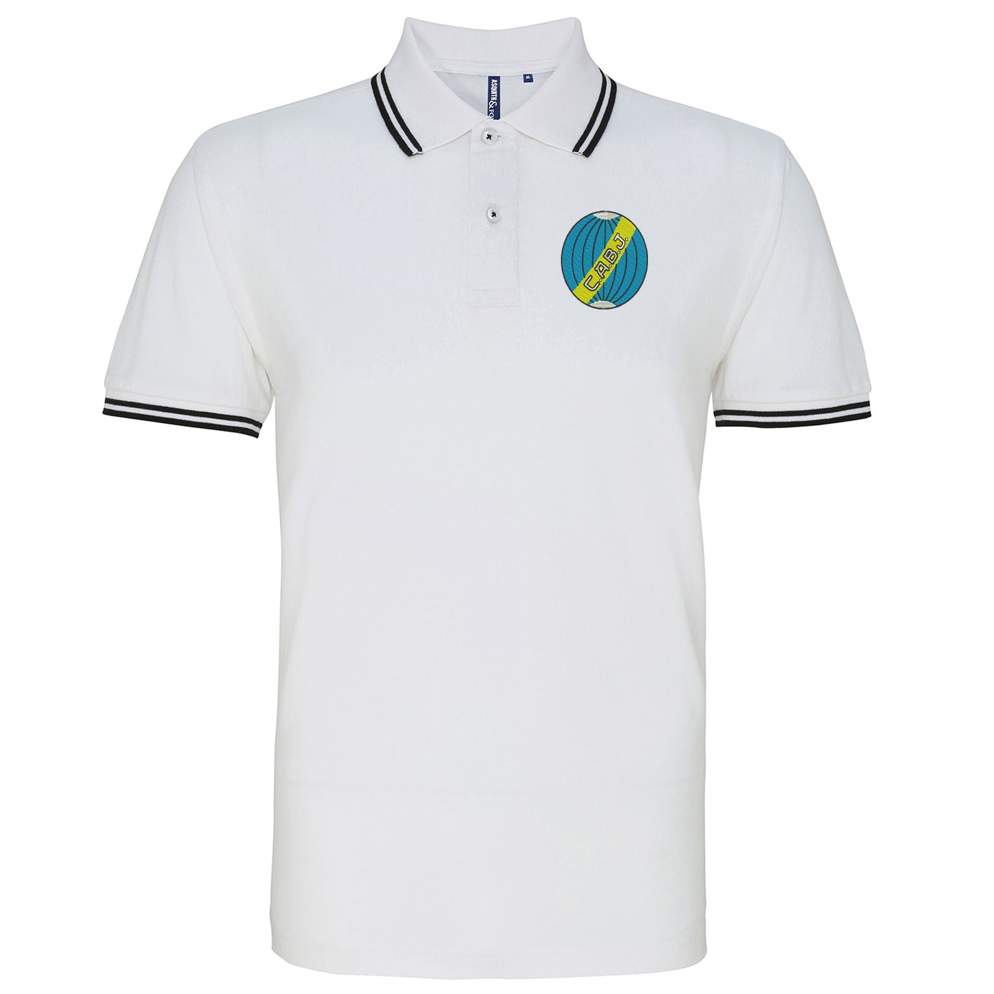 Retro Boca Juniors 1912 Embroidered Tipped Polo Shirt