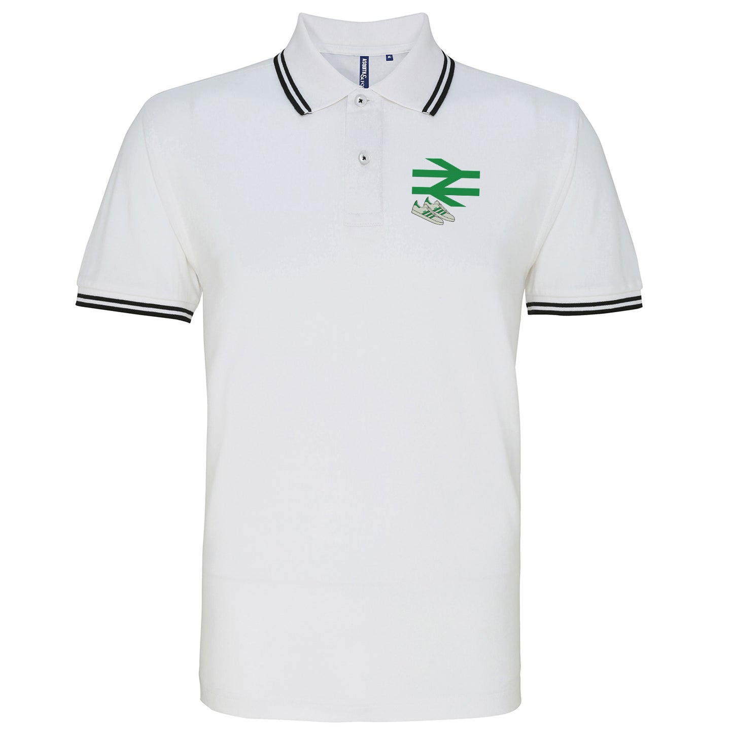 Celtic Fans Embroidered Tipped Polo Shirt