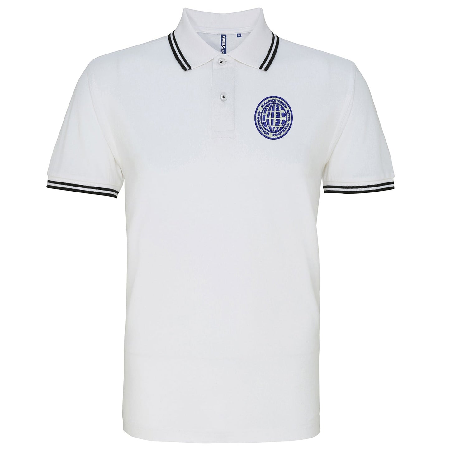 Retro Halifax 1970s Embroidered Tipped Polo Shirt