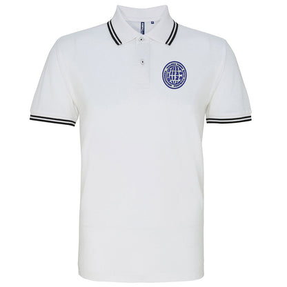 Retro Halifax 1970s Embroidered Tipped Polo Shirt