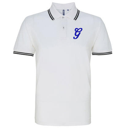 Retro Gillingham 1970 Embroidered Tipped Polo Shirt