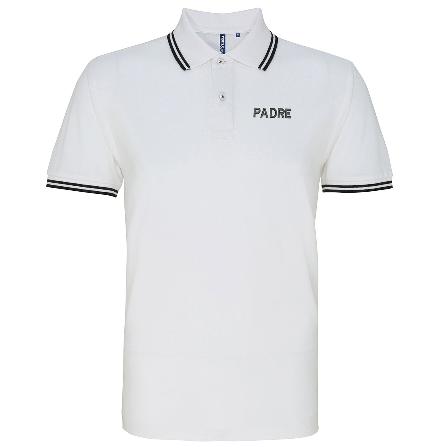 Padre Embroidered Tipped Polo Shirt