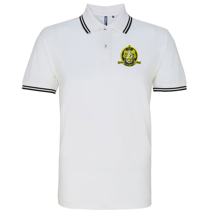 Retro Wolves 1947 Embroidered Tipped Polo Shirt