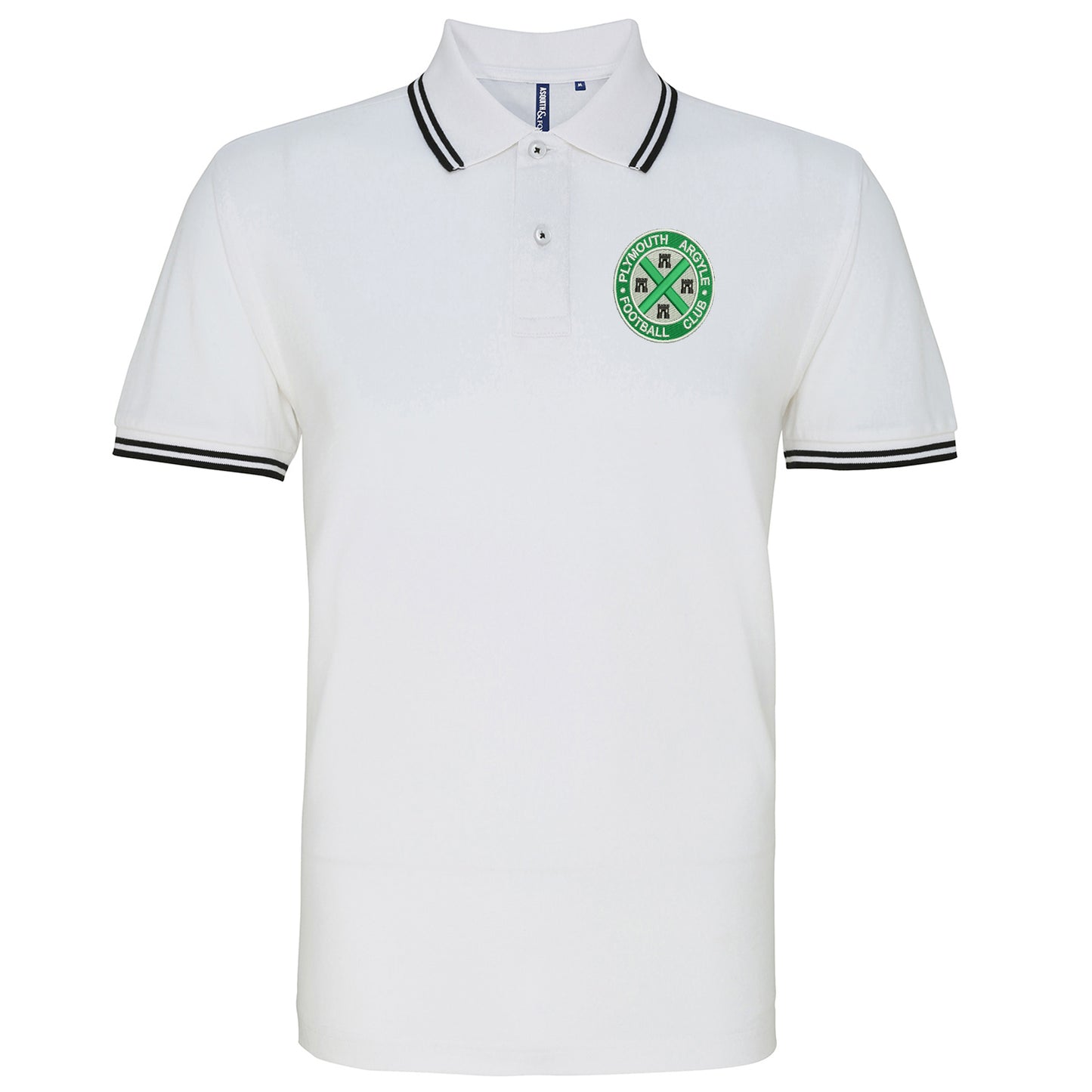 Retro Plymouth 1911 Embroidered Tipped Polo Shirt