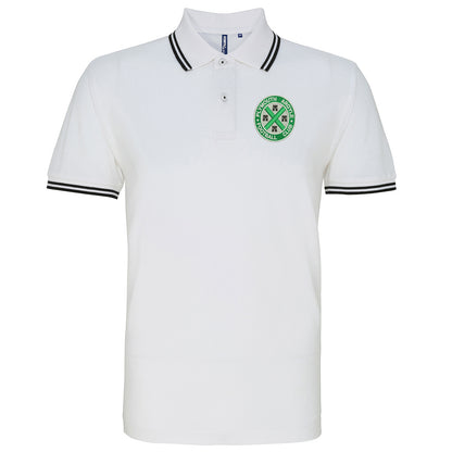 Retro Plymouth 1911 Embroidered Tipped Polo Shirt