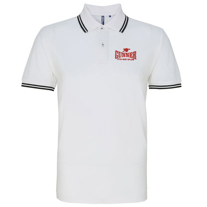 Gunner It's a Way of Life Tipped Polo Shirt